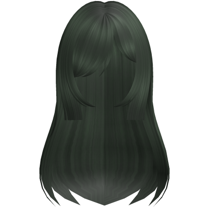 Cute Long Layered Hair (Dark Green) Roblox item