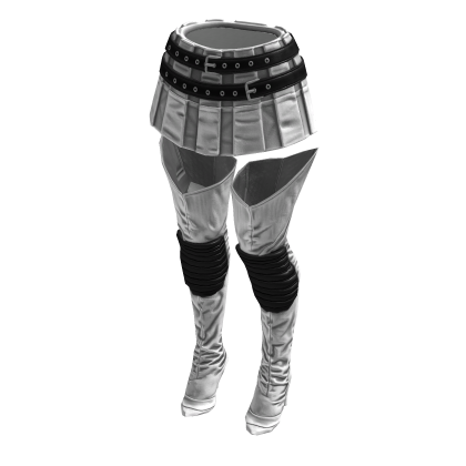 Fashionista Boot Chic Skirt (White Black)