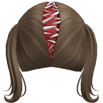 Open Skull Monster Halloween Hair in Light Brown