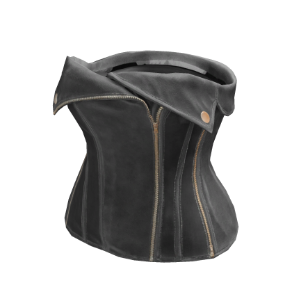 Grey Leather Tube Top
