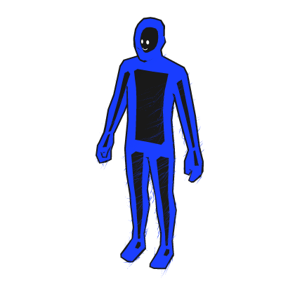 Blue Cartoony Outline Aura