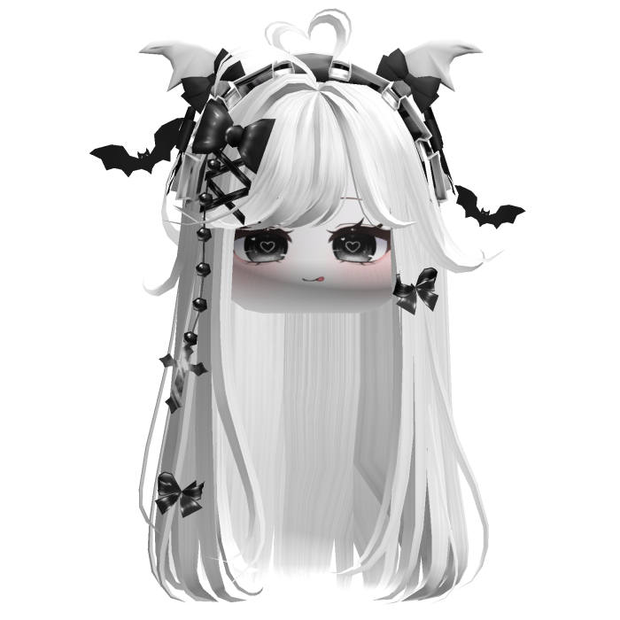 Vamp Straight  Hair w/Headband (White)