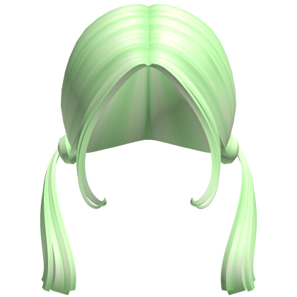 -',ৎ Low Chopped Blunt Pigtails in Green