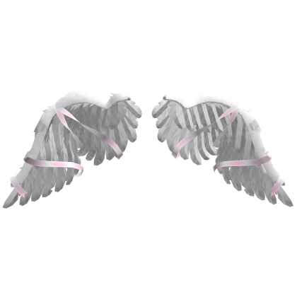 Ribboned Wings White Pink Roblox item