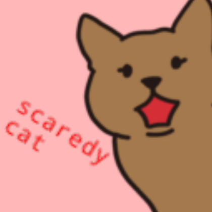 Scaredy cat for theme park tycoon 2 Roblox decal