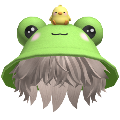 Frog Hat with Little Duck Messy Hair 🐸🐣 thumbnail