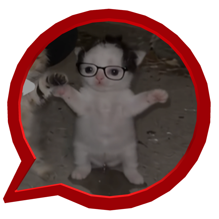 Red Circle  Dancing kitten spill AI meme