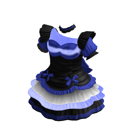 Maid Dress | Black & Blue thumbnail