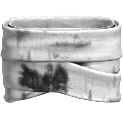 White Dirty Bandage Left Arm Wrap