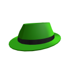 Green Shiny Fedora