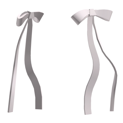 Cute Long Bow Hair Clips White ♥ Roblox item