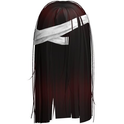 Horror Red Brown Hair w White Face Bandages Roblox item