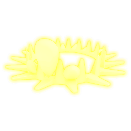 Glowing Emissive Yellow Gold Void Star Crown