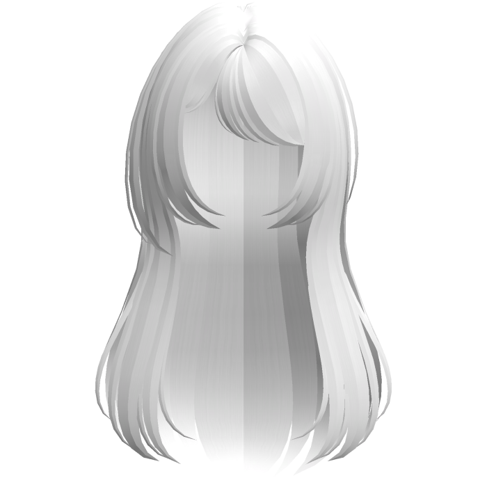 ♡﹕adorable long wispy hair in white