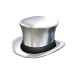 silver chrome top hat