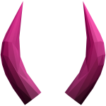 Pink Long Shiny Horns