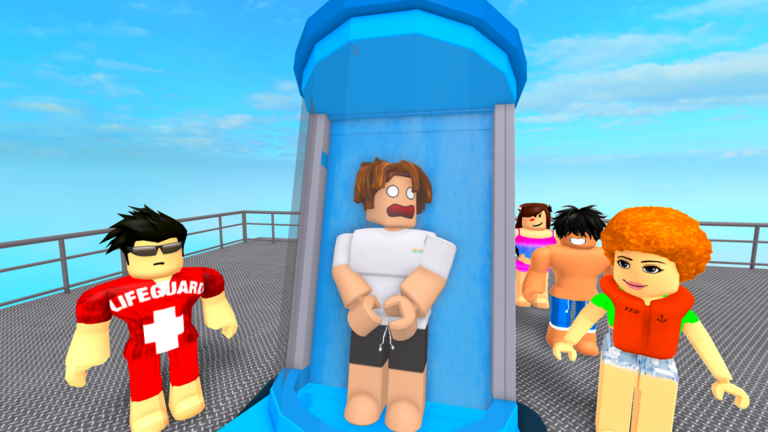 🌊Tallest Waterslide Line Simulator screenshot 2