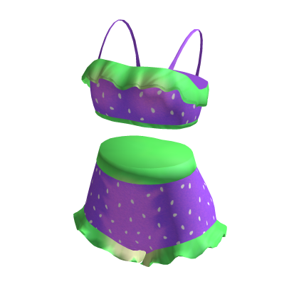 Charming 1950s Purple Strawberry Swimsuit