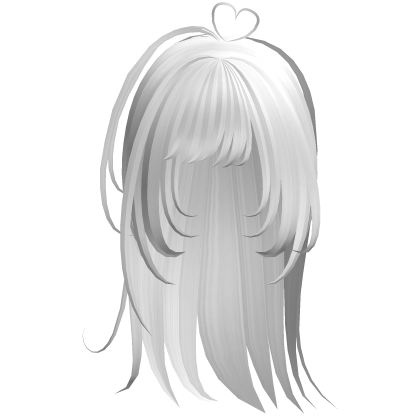 shoujo anime hair with heart cowlick white Roblox item