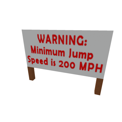 2010 sign - Bridge jump warning