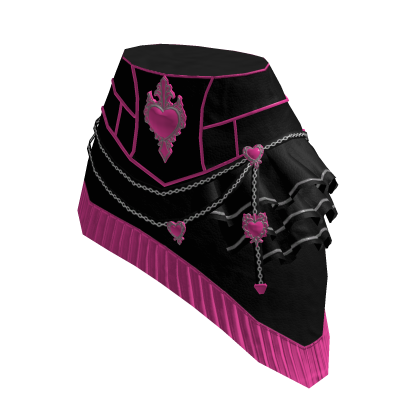✧♡✧ Pink Black Goth Ruffle Mini Skirt