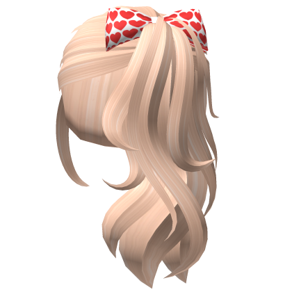 Valentines Ponytail w/ Bow in Blonde Roblox item