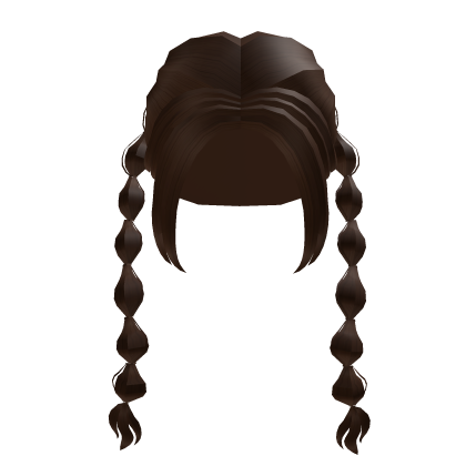♡ Adorable long moe low wavy pigtails in brown Roblox item
