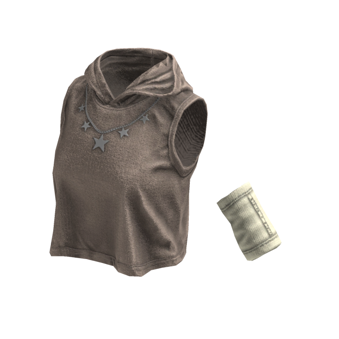 Sleeveless Stylish Hoodie (Beige Cream)