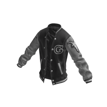 College Jacket | Dark Gray White