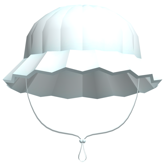 cute ruffled bucket hat in blue