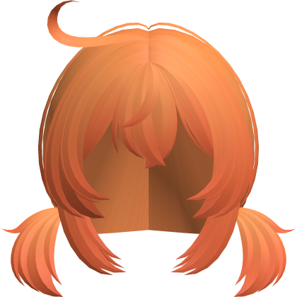 klee fluffy pigtails w cowlick orange Roblox item