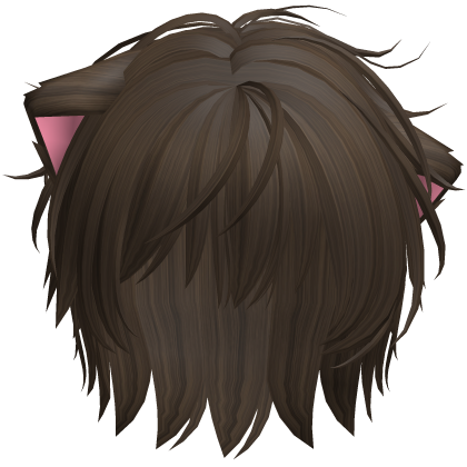 Catboy Anime Cat Ear Halloween Hair in Brown Roblox item