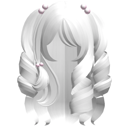 Cute Long Princess Curls In White Roblox item