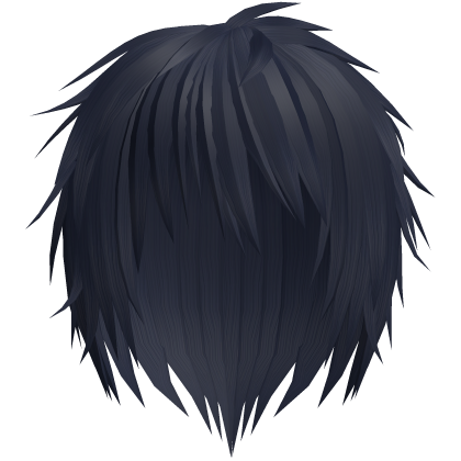 midnight blue kuro messy japanese anime boy hair