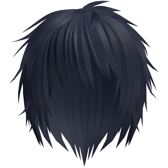 midnight blue kuro messy japanese anime boy hair