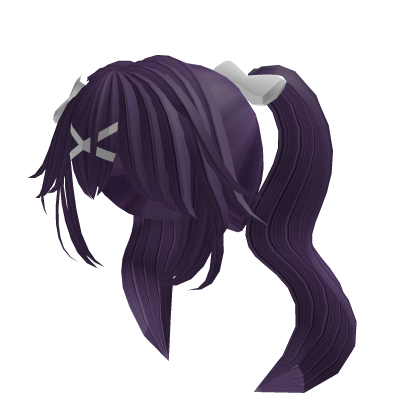 Purple Ribbon Hair