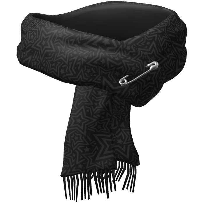 Black Designed Winter Scarf