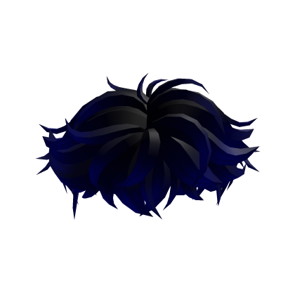 Blue & Black Anime Fluffy Hair! thumbnail
