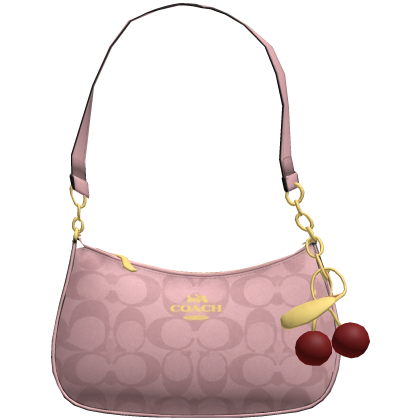 Pink Designer Purse With Cherry