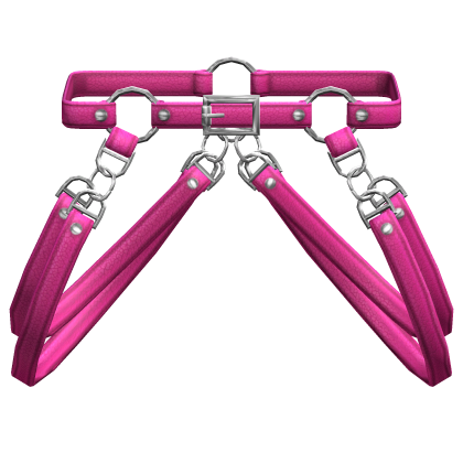 Hot Pink Suspender Hanging Y2K Waist Straps 1.0