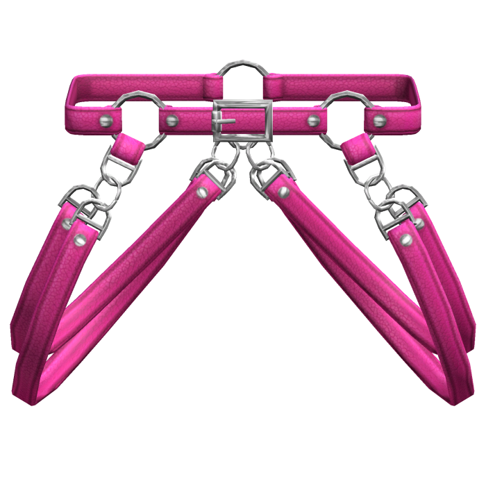 Hot Pink Suspender Hanging Y2K Waist Straps 1.0