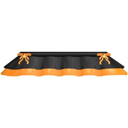 black orange kitty cat cutesy bow halloween skirt