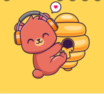 Cute honeybear group