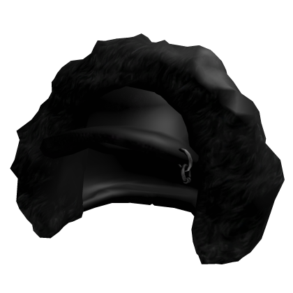 Oversized Black Fur Hood with Hat Roblox item