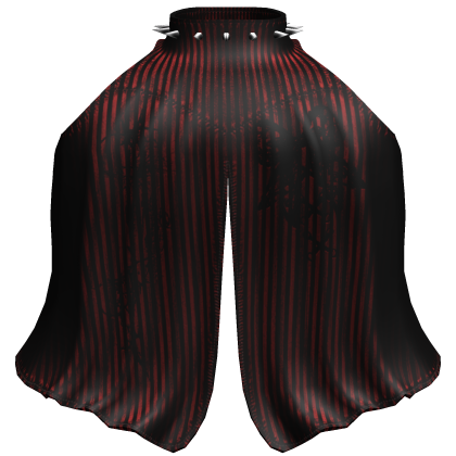 ♱ emo flowy striped spiked dress in red Roblox item