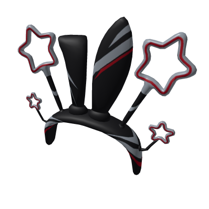 Crimson Steel Bunny Headband 🖤