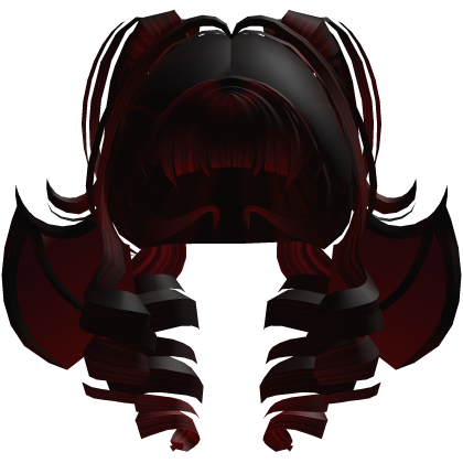 Red Curly Ponytail Vampire Doll Hair w/ Wings Roblox item
