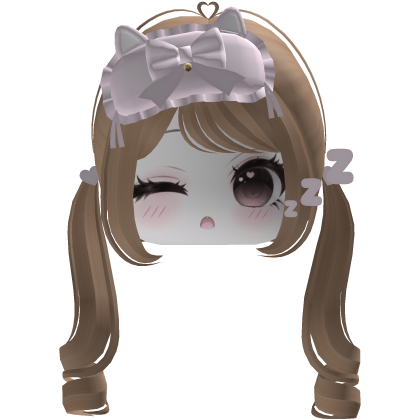 ♡ cute dreamy pink sleep mask moe face (ginger)
