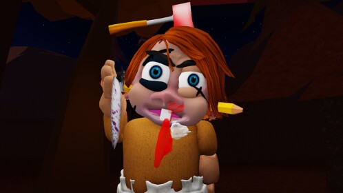 EVIL CHUCK ESCAPE! (SCARY HALLOWEEN OBBY!)