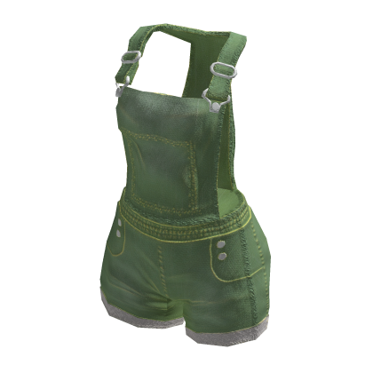 Green Overall Shorts Denim thumbnail